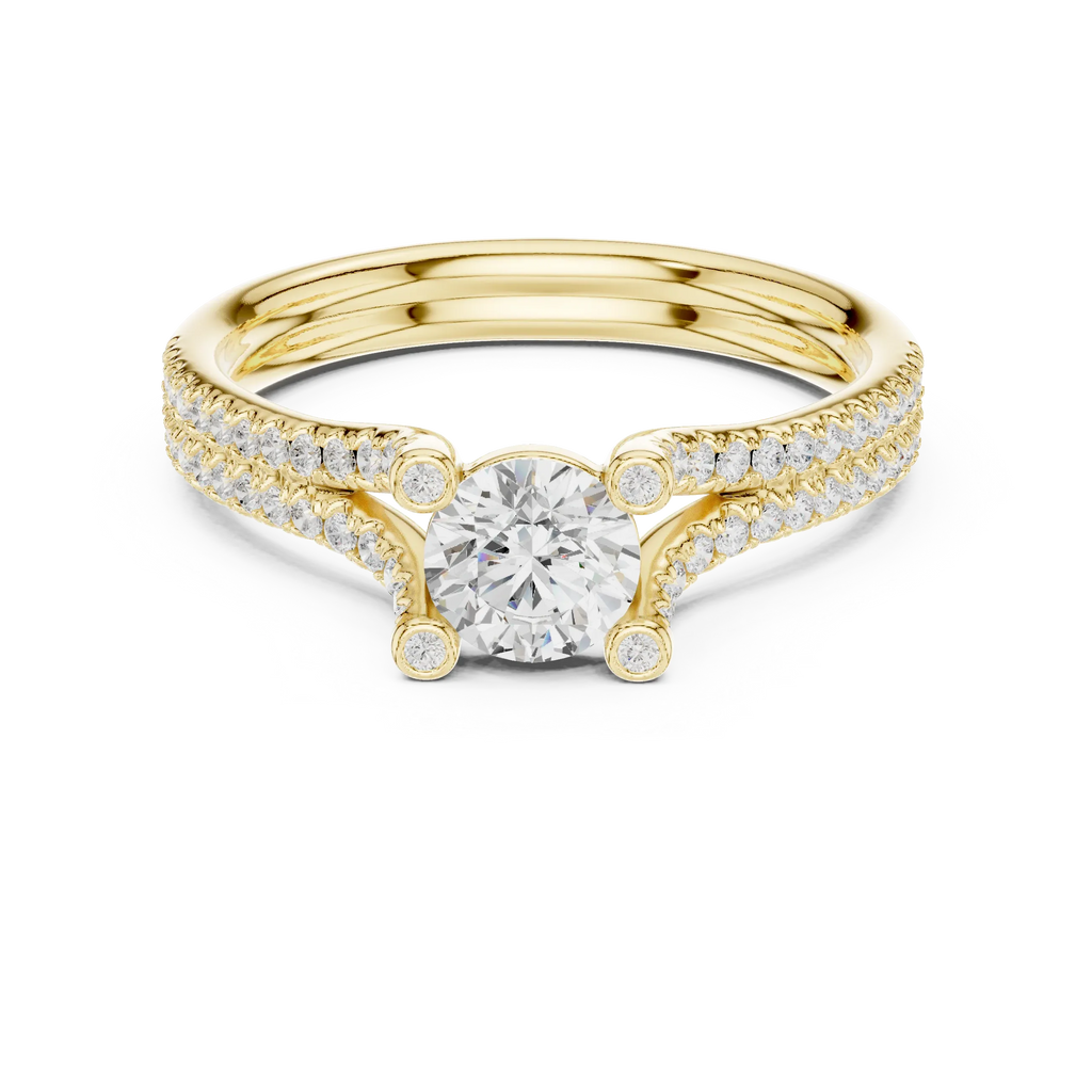 E Color VVS1 Round Lab Created Diamond Solitaire Gift for Her