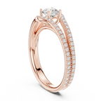 Round VVS Diamond Solitaire Wedding Ring D Color Anniversary Gift