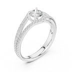 Round VVS Diamond Solitaire Wedding Ring D Color Anniversary Gift