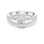 Round VVS Diamond Solitaire Wedding Ring D Color Anniversary Gift