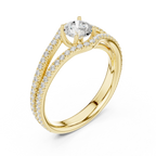 Round VVS Diamond Solitaire Wedding Ring D Color Anniversary Gift
