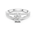 D Color Round Moissanite Solitaire Engagement Ring White Gold Style