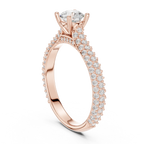 E Color VVS Round Lab Grown Diamond Classic Solitaire Ring
