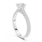 E Color VVS Round Lab Grown Diamond Classic Solitaire Ring