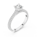 E Color VVS Round Lab Grown Diamond Classic Solitaire Ring