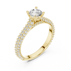 E Color VVS Round Lab Grown Diamond Classic Solitaire Ring
