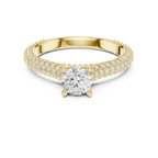 E Color VVS Round Lab Grown Diamond Classic Solitaire Ring