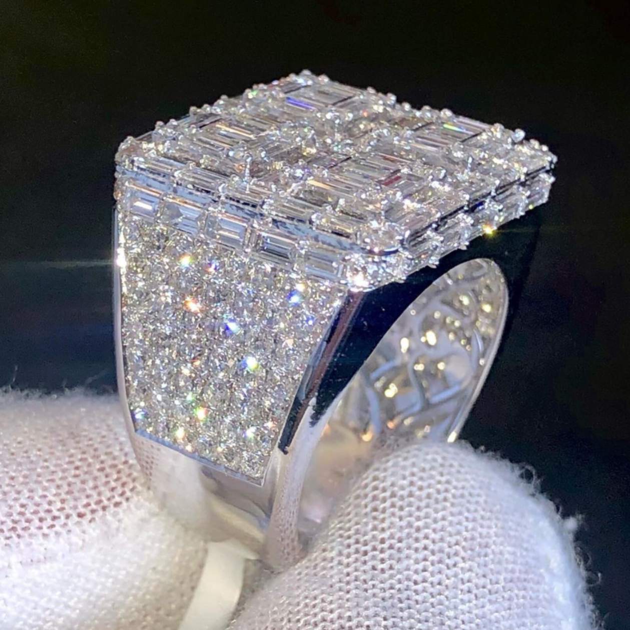 Baguette Diamond Ring 14k Solid Gold