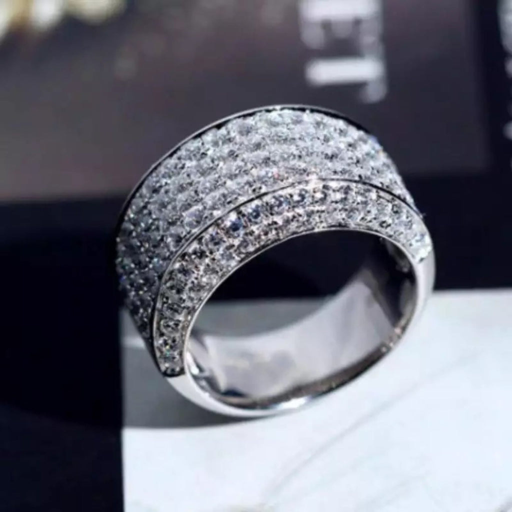 Custom  Diamond Ring 14k Solid Gold