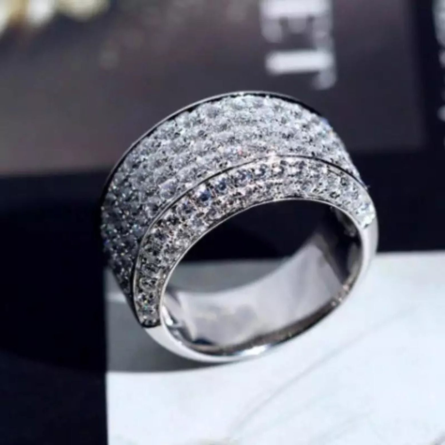 Custom  Diamond Ring 14k Solid Gold