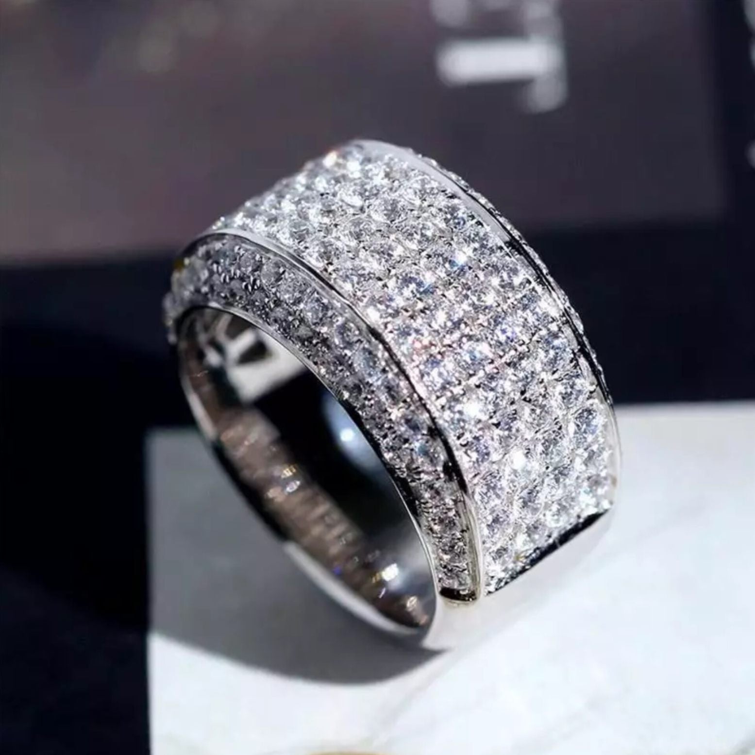 Custom  Diamond Ring 14k Solid Gold