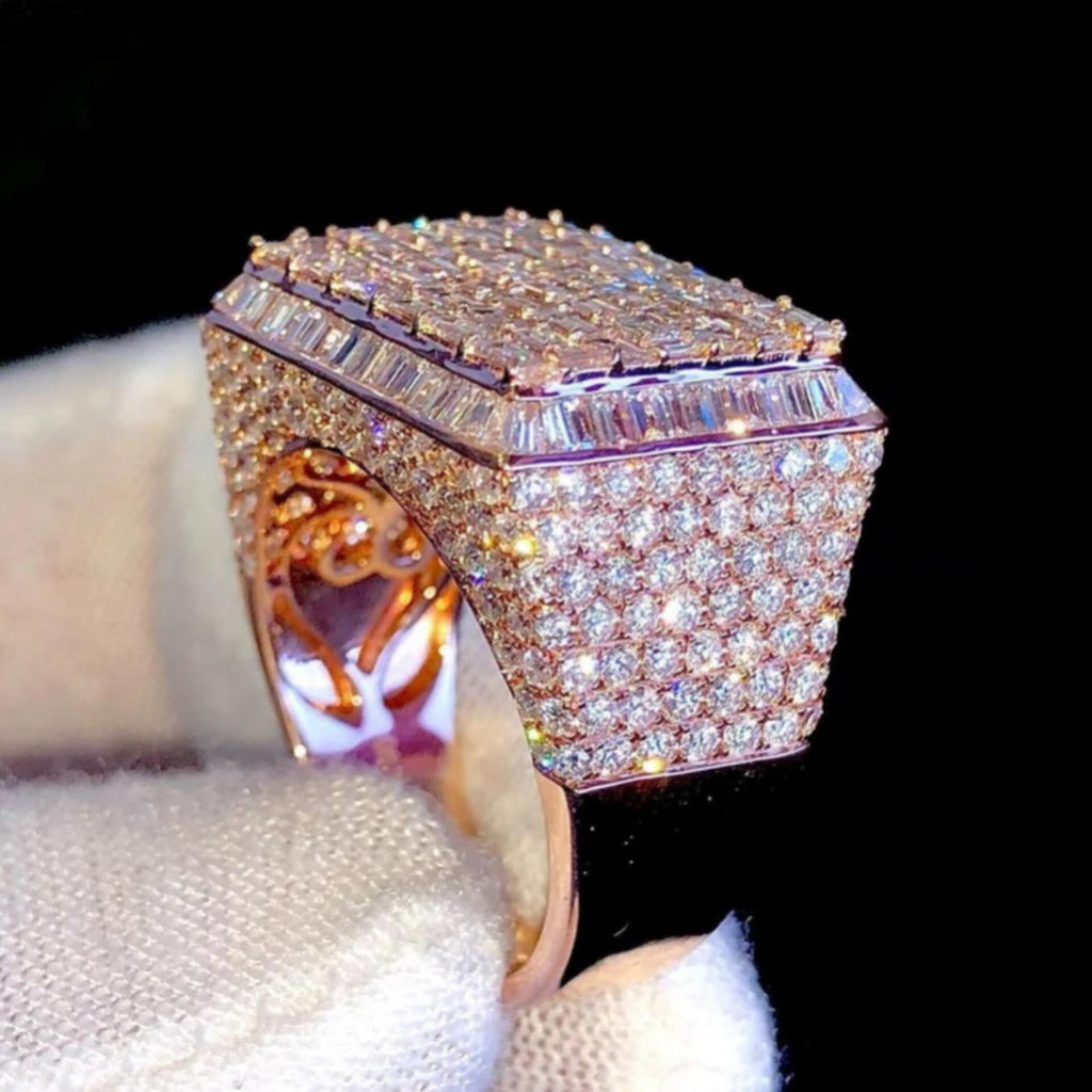 Baguette Diamond Ring 14k Solid Gold
