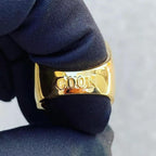 Custom Letter Diamond Ring 14k Solid Gold