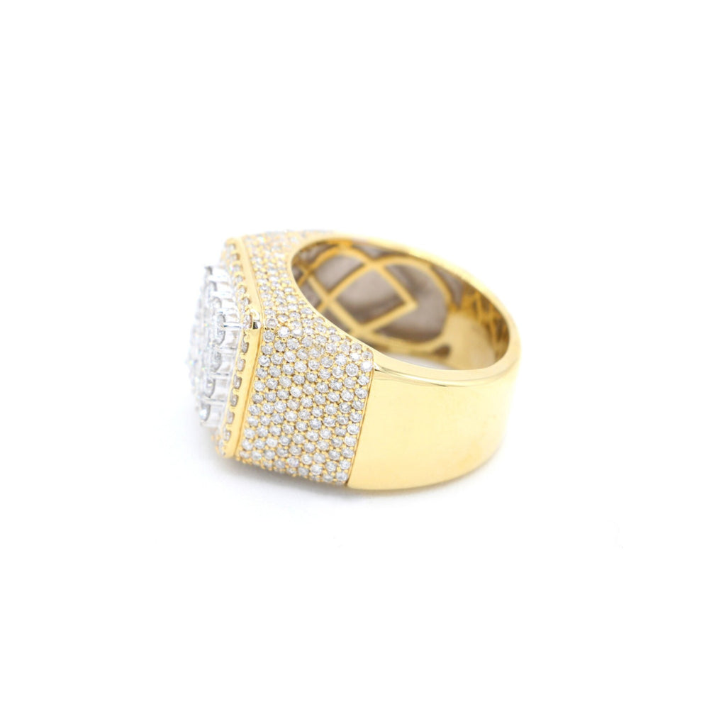 Men’s Baguette Diamond Ring 14k Solid Gold