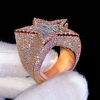 Star 14k solid gold Diamond Men’s Ring