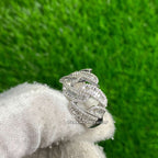 Cuban Diamond Ring 14k Solid Gold
