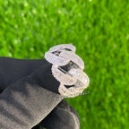 Cuban Diamond Ring 14k Solid Gold