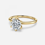 Round Brilliant 6 Claw Engagement Ring