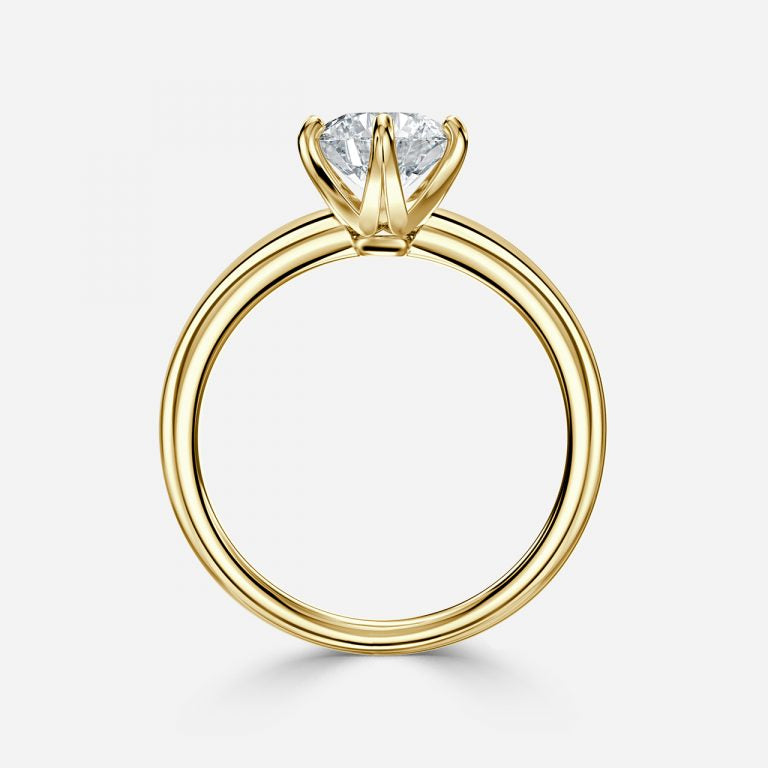 Round Brilliant 6 Claw Engagement Ring