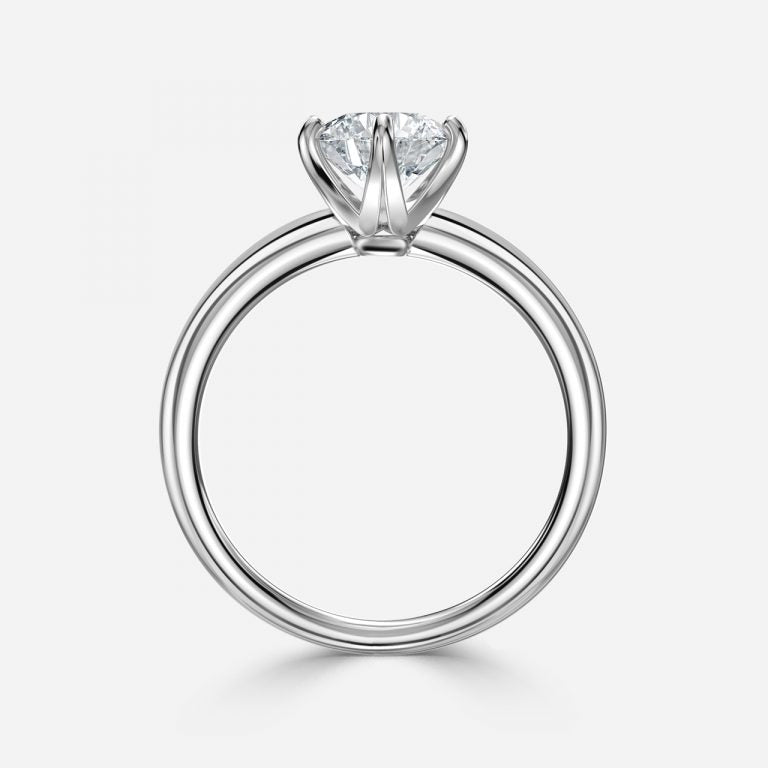 Round Brilliant 6 Claw Engagement Ring