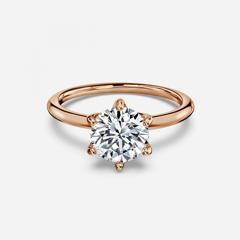 Round Brilliant 6 Claw Engagement Ring