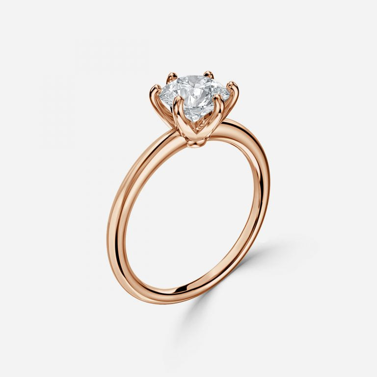Round Brilliant 6 Claw Engagement Ring