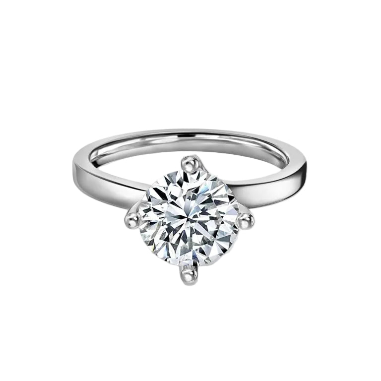Round Cut Diamond Solitaire Engagement Ring
