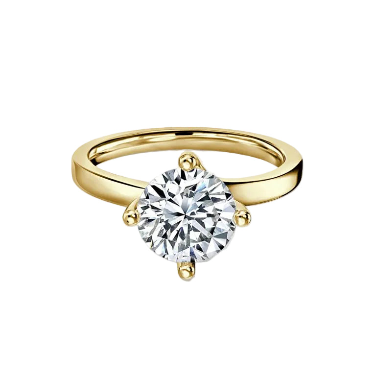 Round Cut Diamond Solitaire Engagement Ring