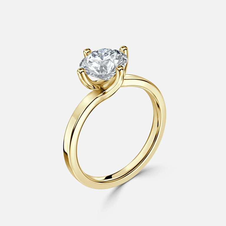 Round Cut Diamond Solitaire Engagement Ring