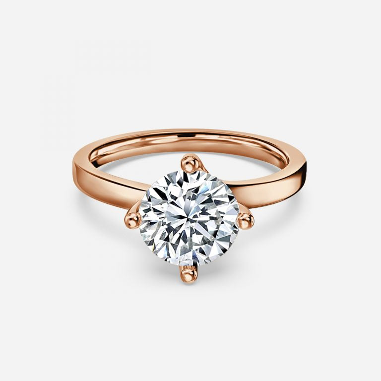 Round Cut Diamond Solitaire Engagement Ring