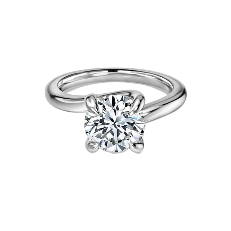 Round Cut Diamond Solitaire Engagement Ring