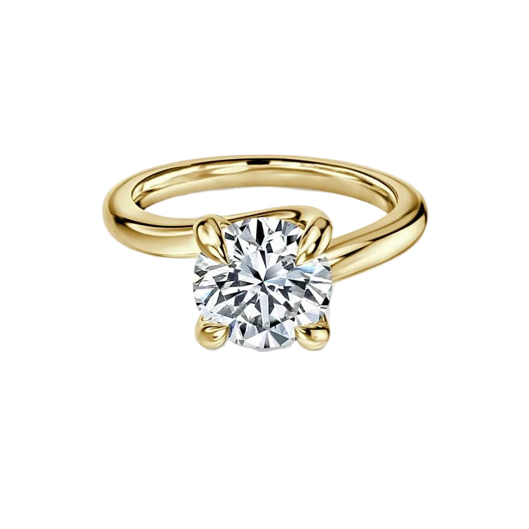 Round Cut Diamond Solitaire Engagement Ring