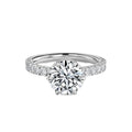 Round Cut Hidden Halo Engagement Ring
