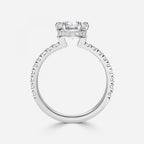 Round Cut Hidden Halo Engagement Ring