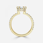 Round Cut Hidden Halo Engagement Ring