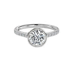 Round Bezel Engagement Ring