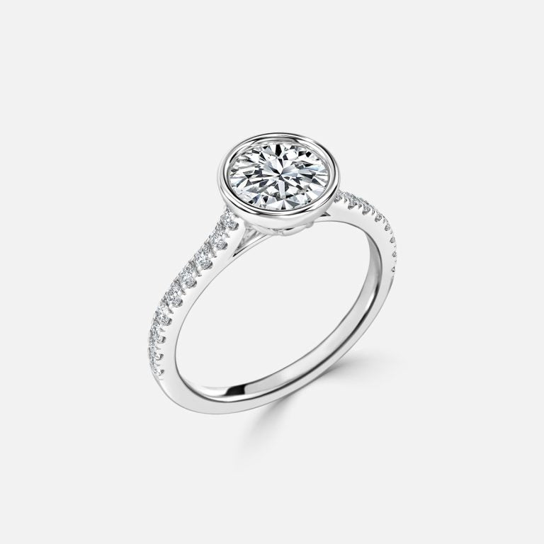 Round Bezel Engagement Ring