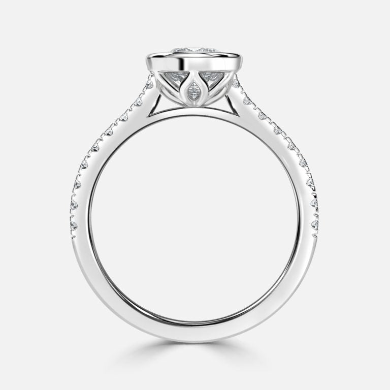 Round Bezel Engagement Ring