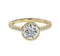 Round Bezel Engagement Ring