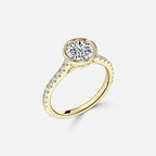 Round Bezel Engagement Ring