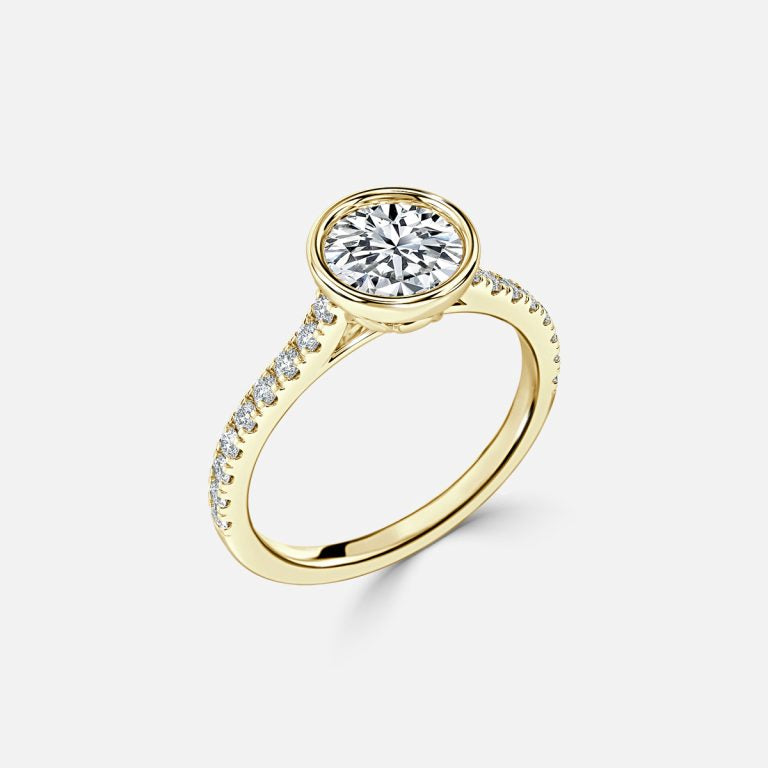Round Bezel Engagement Ring