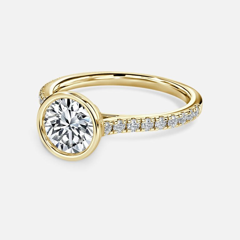 Round Bezel Engagement Ring
