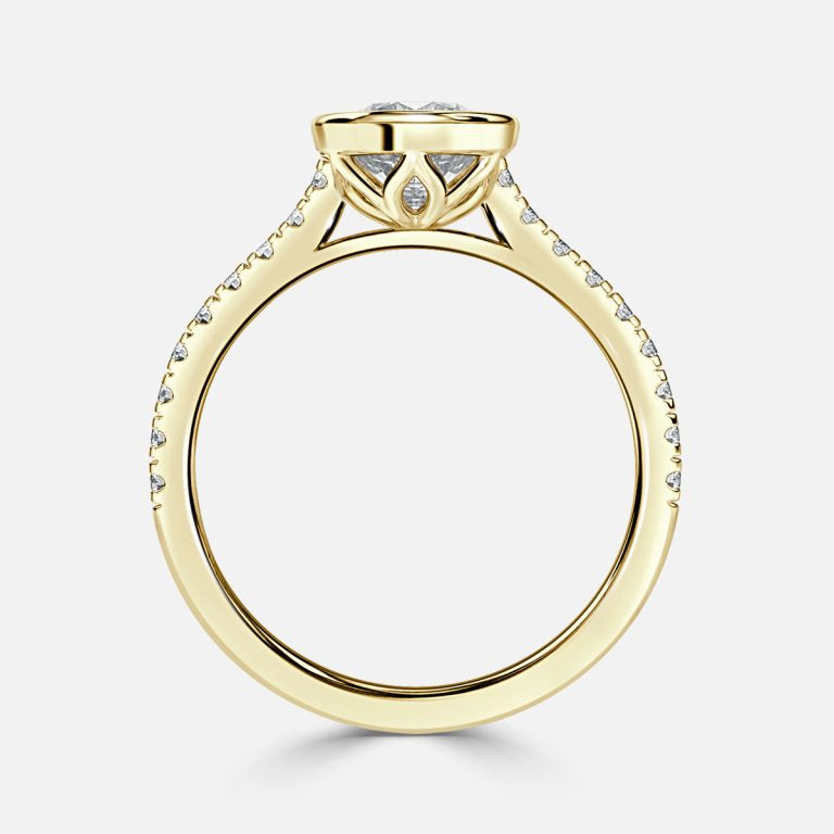Round Bezel Engagement Ring
