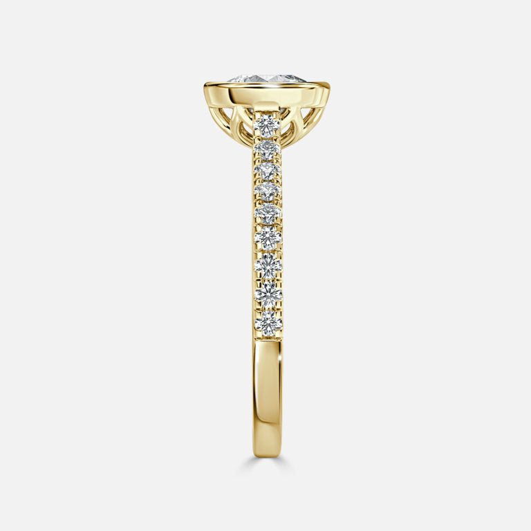 Round Bezel Engagement Ring