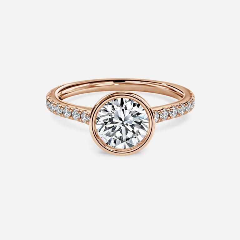 Round Bezel Engagement Ring