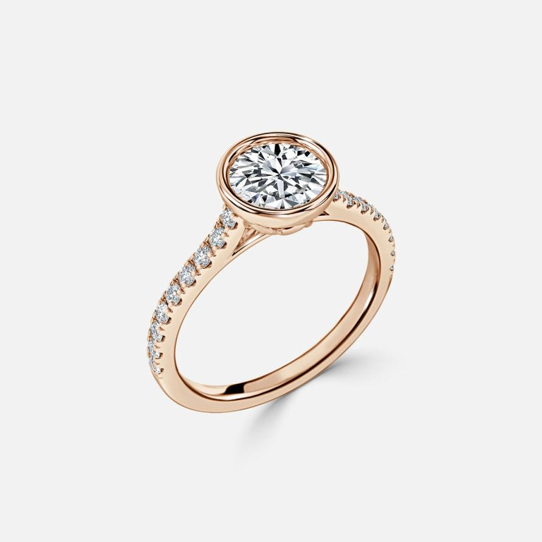 Round Bezel Engagement Ring