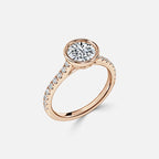 Round Bezel Engagement Ring