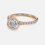 Round Bezel Engagement Ring