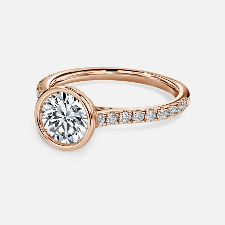 Round Bezel Engagement Ring