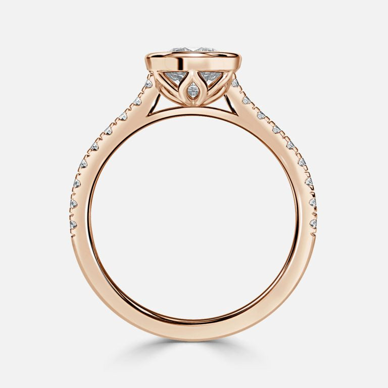 Round Bezel Engagement Ring